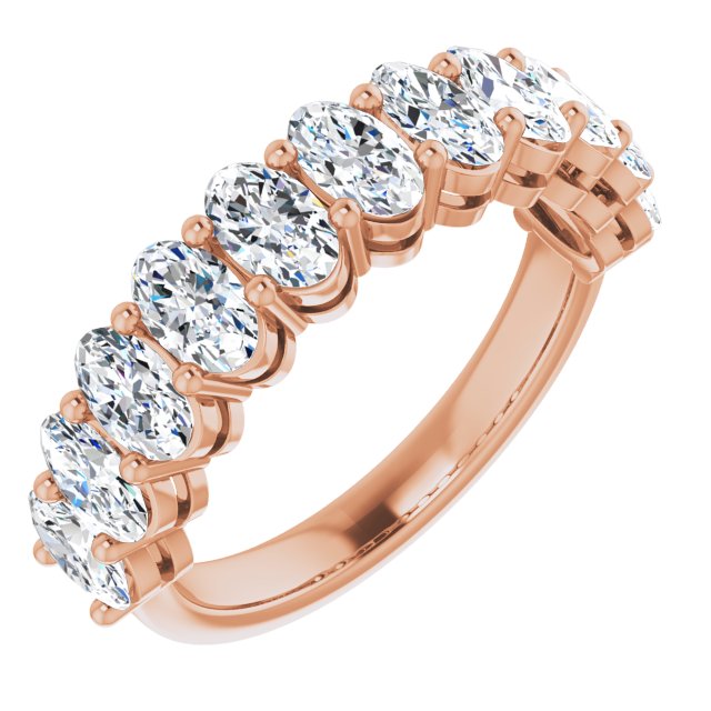 2.31 ct. Oval Cut Diamond Wedding Band-VIRABYANI