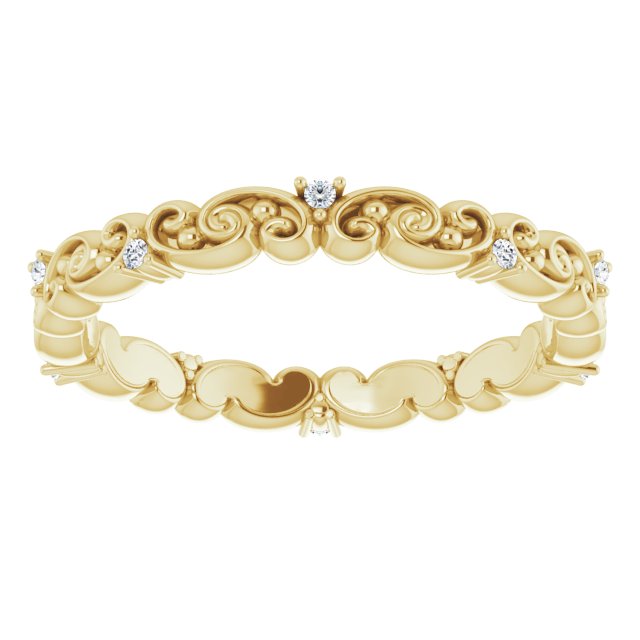 Art Deco Style Stackable Diamond Eternity Band-VIRABYANI