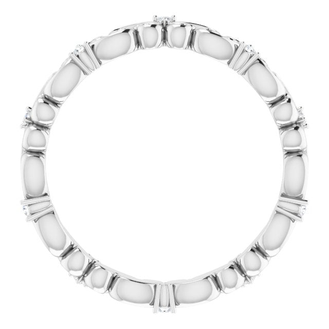 Art Deco Style Stackable Diamond Eternity Band-VIRABYANI