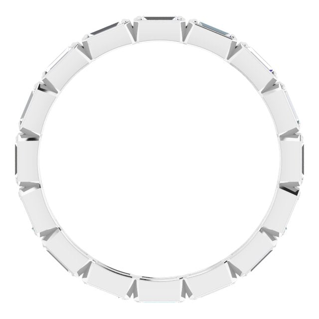 0.88 ct. Bezel Set Baguette Diamond Eternity Band-VIRABYANI