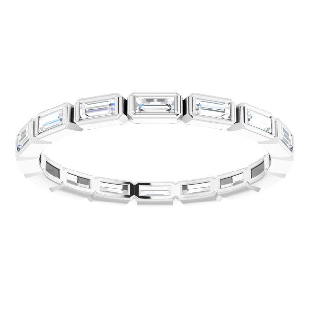 0.88 ct. Bezel Set Baguette Diamond Eternity Band-VIRABYANI
