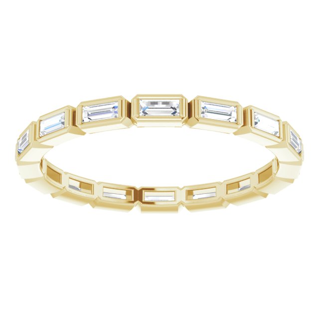 0.88 ct. Bezel Set Baguette Diamond Eternity Band-VIRABYANI