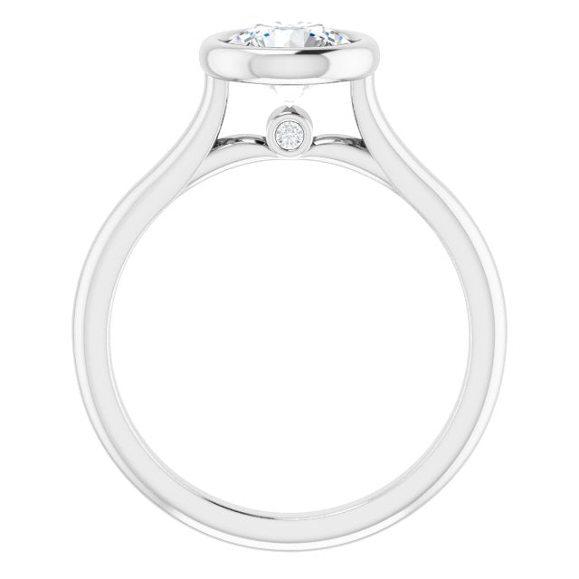 Luna Bezel Round Solitaire Engagement Ring-VIRABYANI