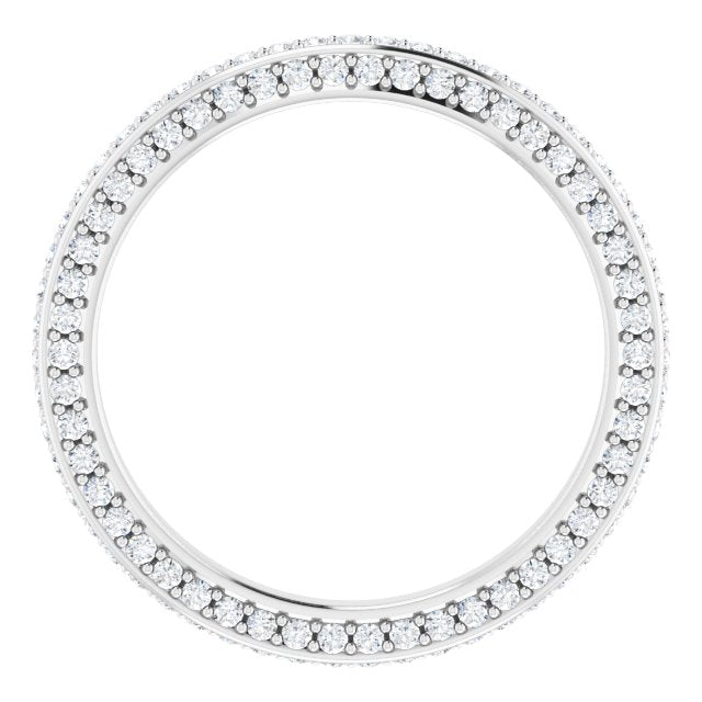 0.75 ct. Round 3 D Diamond Eternity Band-in 14K/18K White, Yellow, Rose Gold and Platinum - Christmas Jewelry Gift -VIRABYANI