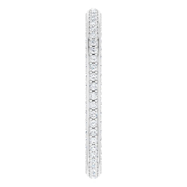 0.75 ct. Round Diamond 3 Sided Eternity Band-VIRABYANI