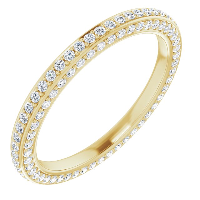 0.75 ct. Round Diamond 3 Sided Eternity Band-VIRABYANI