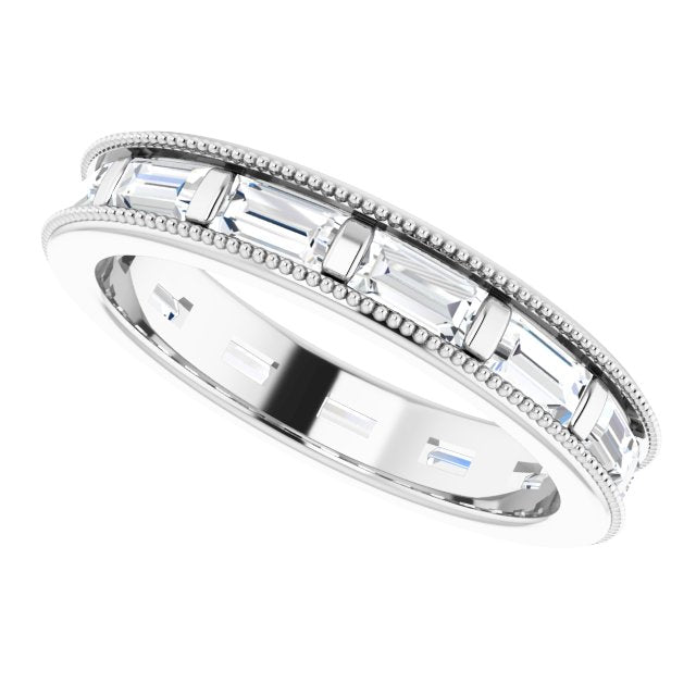 1.82 ct. Straight Baguette Diamond Eternity Band-VIRABYANI