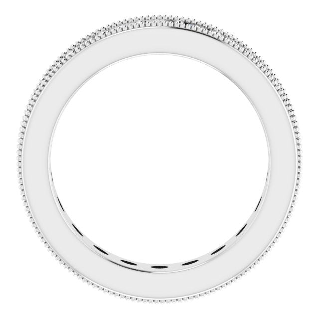 1.76 ct. Round Diamond Eternity Band Milgrain Accent Ring-VIRABYANI