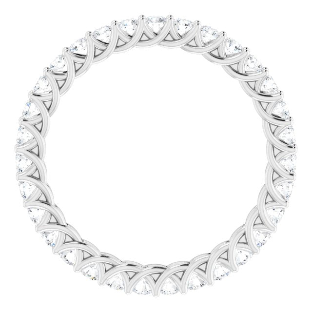 0.93 ct. Shared Prong Round Diamond Eternity Band-VIRABYANI