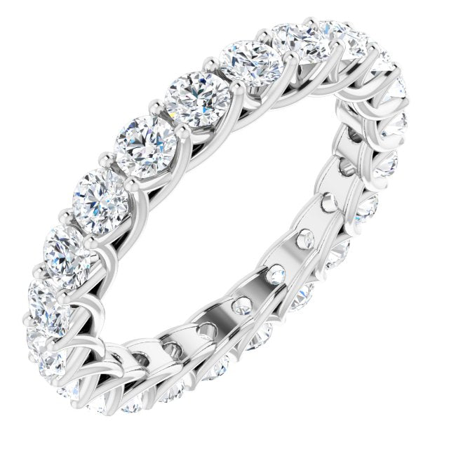 2.20 ct. Round Diamond Trellis Eternity Band-VIRABYANI