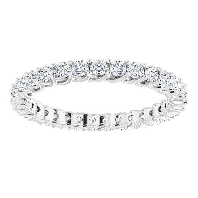 0.93 ct. Shared Prong Round Diamond Eternity Band-VIRABYANI