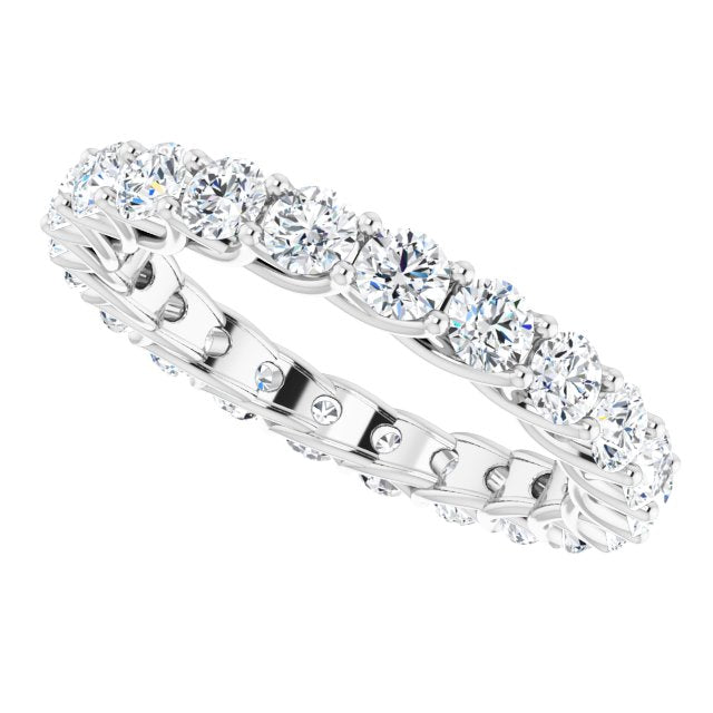 2.20 ct. Round Diamond Trellis Eternity Band-VIRABYANI