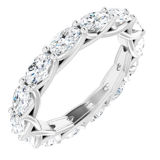 2.94 ct. Oval Diamond Trellis Eternity Band-VIRABYANI