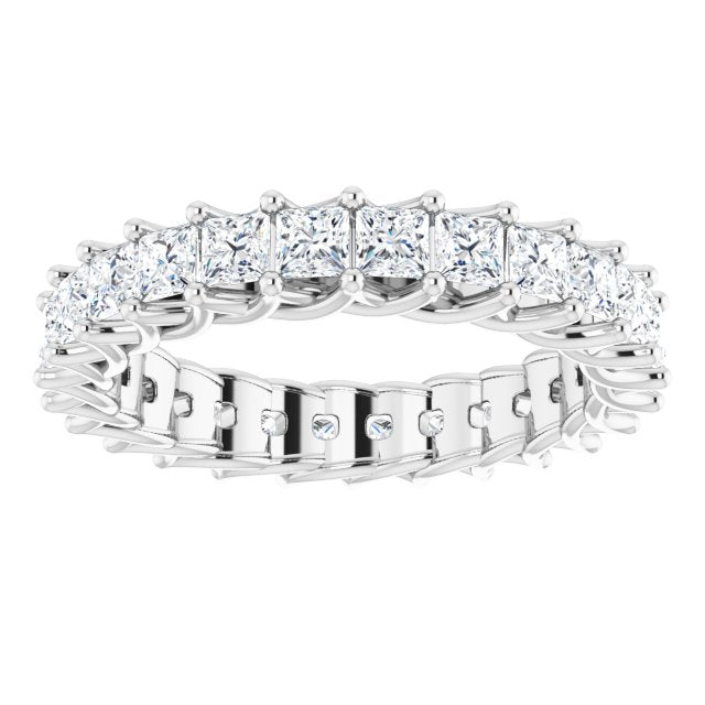 2.37 ct. Princess Cut Diamond Trellis Eternity Band-VIRABYANI