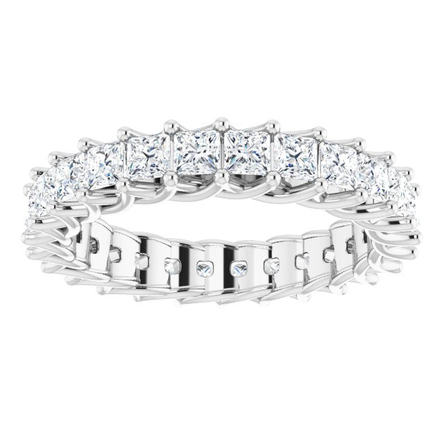 2.60 ct. Princess Diamond Trellis Eternity Band-VIRABYANI