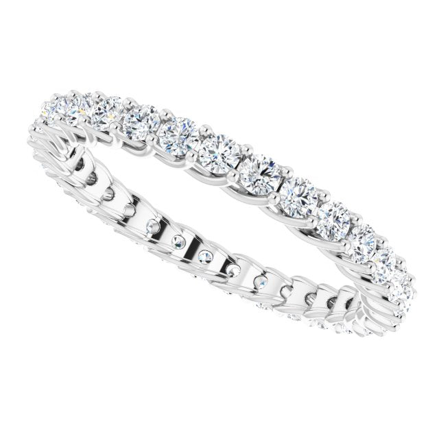 0.93 ct. Shared Prong Round Diamond Eternity Band-VIRABYANI