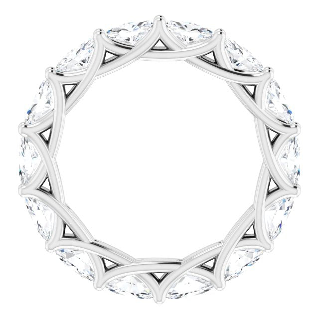 2.94 ct. Oval Diamond Eternity Band-in 14K/18K White, Yellow, Rose Gold and Platinum - Christmas Jewelry Gift -VIRABYANI