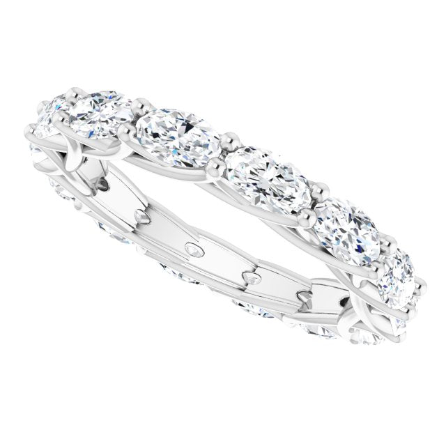 2.94 ct. Oval Diamond Trellis Eternity Band-VIRABYANI