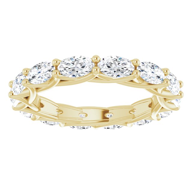 2.94 ct. Oval Diamond Eternity Band-in 14K/18K White, Yellow, Rose Gold and Platinum - Christmas Jewelry Gift -VIRABYANI