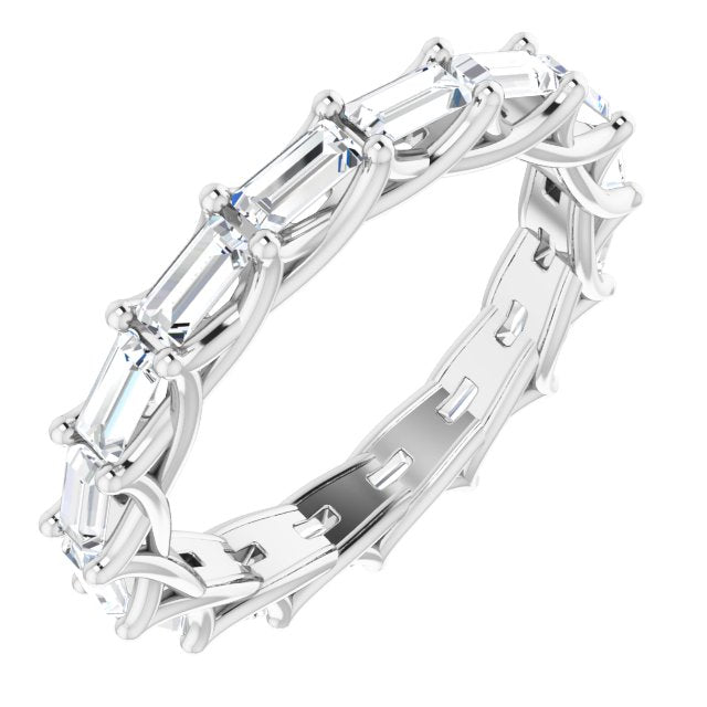 2.24 ct. Straight Baguette Diamond Eternity Band-VIRABYANI
