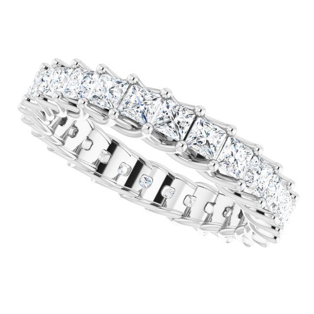 2.37 ct. Princess Cut Diamond Trellis Eternity Band-VIRABYANI