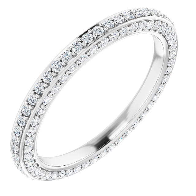 0.75 ct. Round Diamond 3 Sided Eternity Band-VIRABYANI
