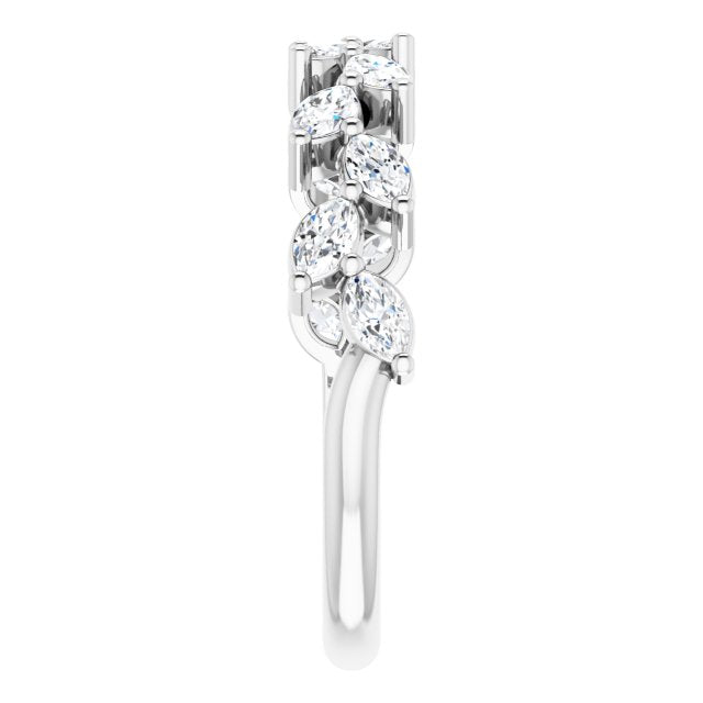 0.84 ct. Marquise Diamond Wedding Band-VIRABYANI