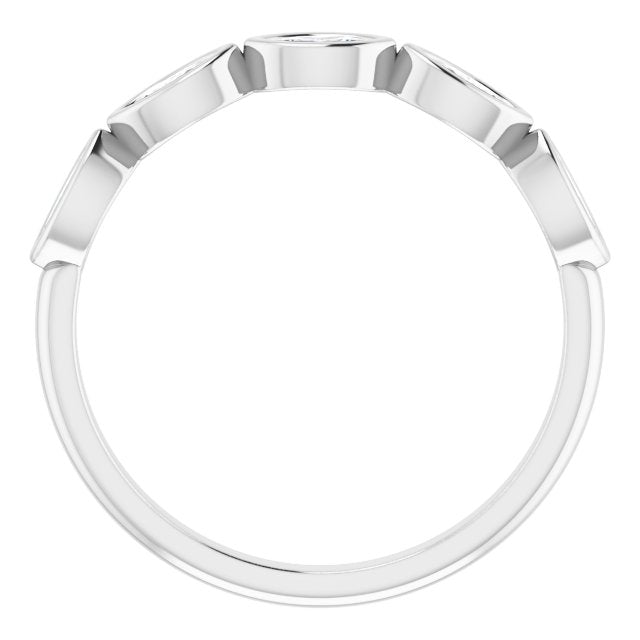 0.50 ct. Marquise Diamond Bezel Set Wedding Band-VIRABYANI