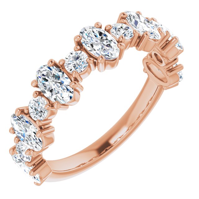 1.83 ct. Oval & Round Cut Diamond Wedding Band-VIRABYANI