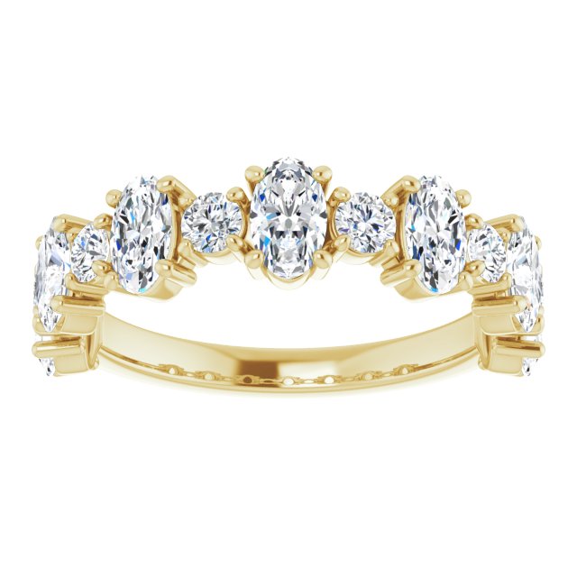 1.83 ct. Oval & Round Cut Diamond Wedding Band-VIRABYANI