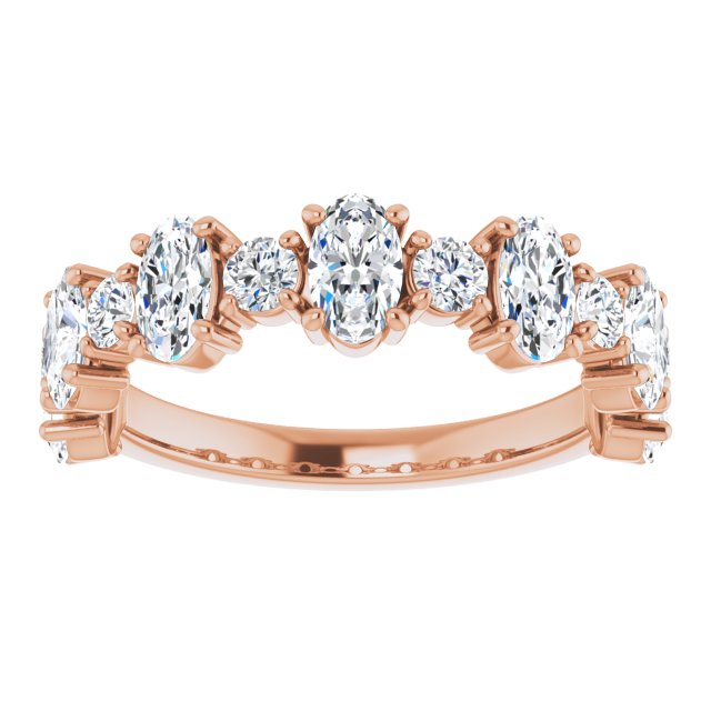 1.83 ct. Oval & Round Cut Diamond Wedding Band-VIRABYANI