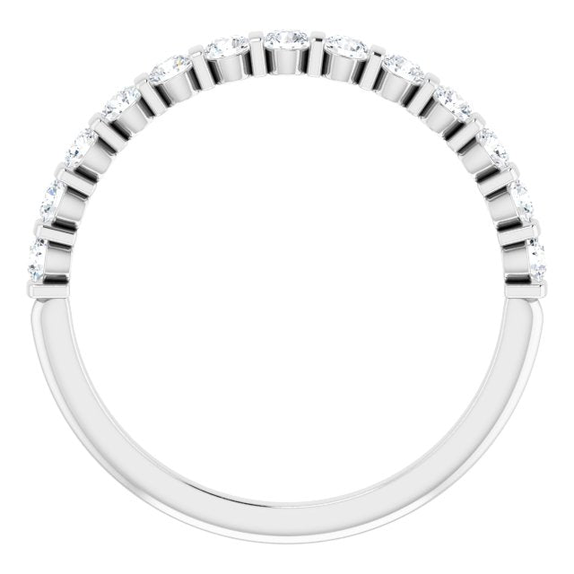 0.37 ct. Round Cut Diamond Wedding Band Bar Set Anniversary Ring-VIRABYANI