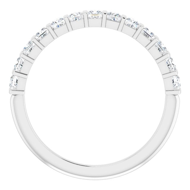 0.78 ct. Princess Cut Diamond Wedding Band Bar Set Anniversary Ring-VIRABYANI