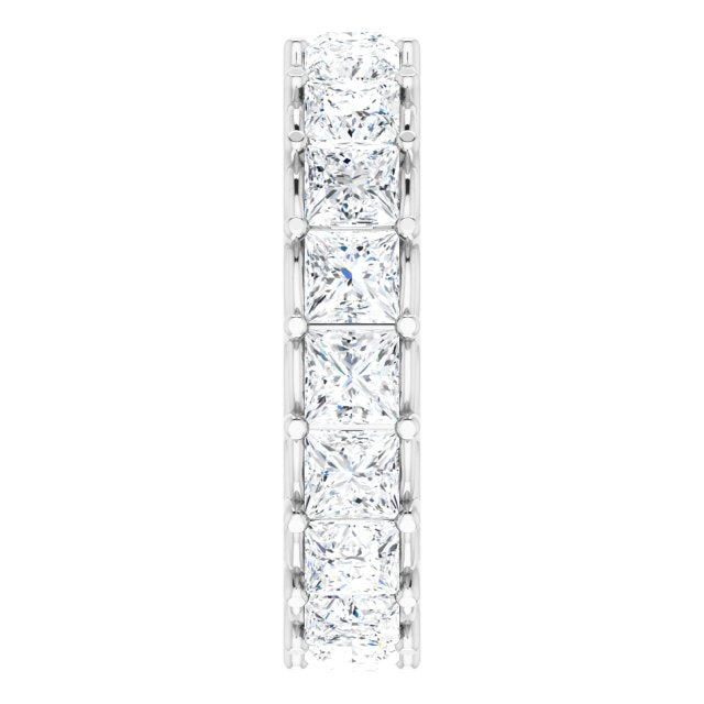 3.78 ct. Princess Diamond Eternity Band-in 14K/18K White, Yellow, Rose Gold and Platinum - Christmas Jewelry Gift -VIRABYANI