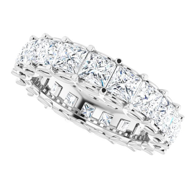3.78 ct. Princess Diamond Double Trellis Eternity Band-VIRABYANI