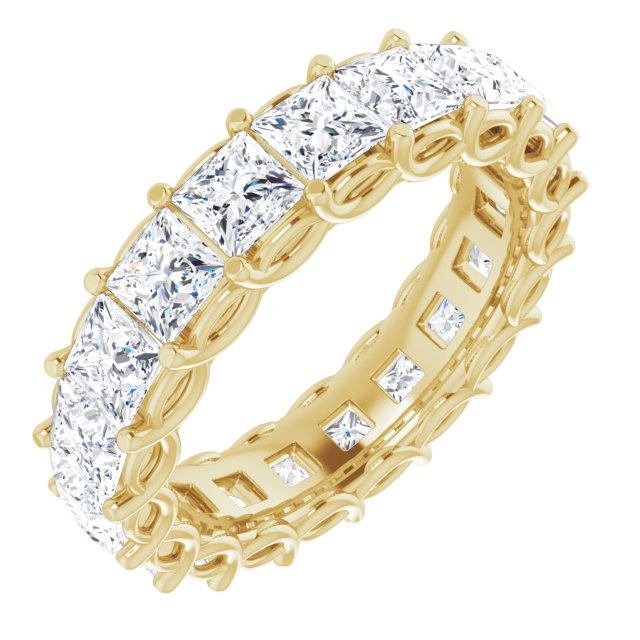 3.78 ct. Princess Diamond Double Trellis Eternity Band-VIRABYANI