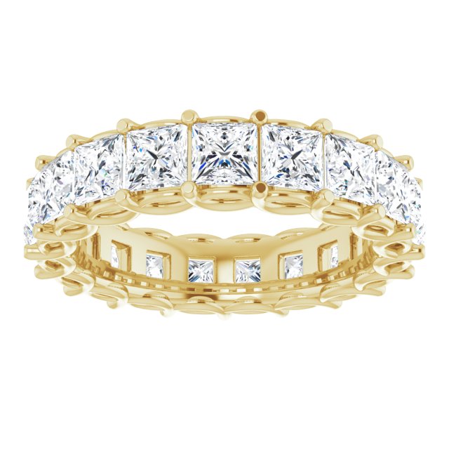 3.78 ct. Princess Diamond Eternity Band-in 14K/18K White, Yellow, Rose Gold and Platinum - Christmas Jewelry Gift -VIRABYANI