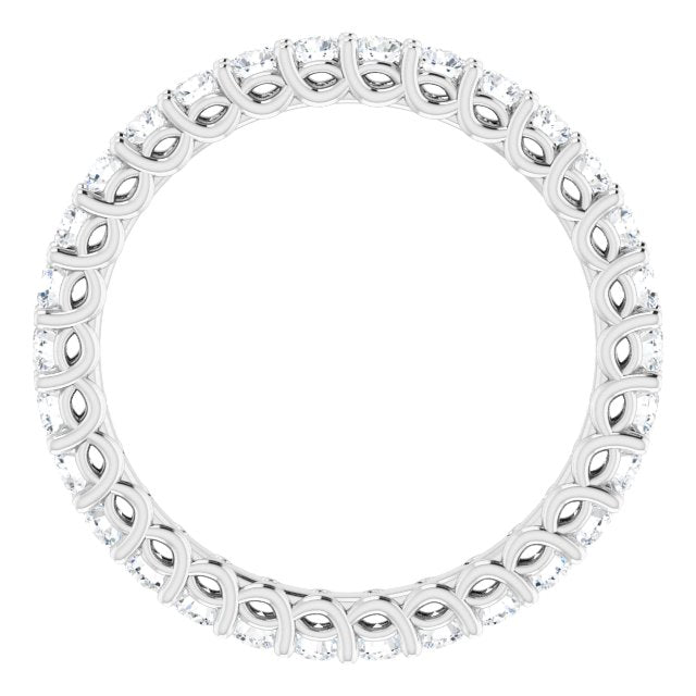 0.90 ct. Round Diamond Eternity Band Trellis Setting-VIRABYANI