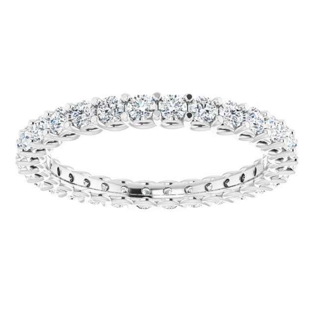0.90 ct. Round Diamond Eternity Band Trellis Setting-VIRABYANI