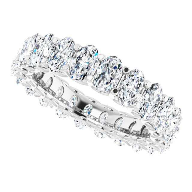 5.0 ct. Oval Diamond Double Trellis Eternity Band-VIRABYANI