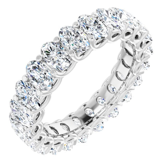 5.0 ct. Oval Diamond Double Trellis Eternity Band-VIRABYANI