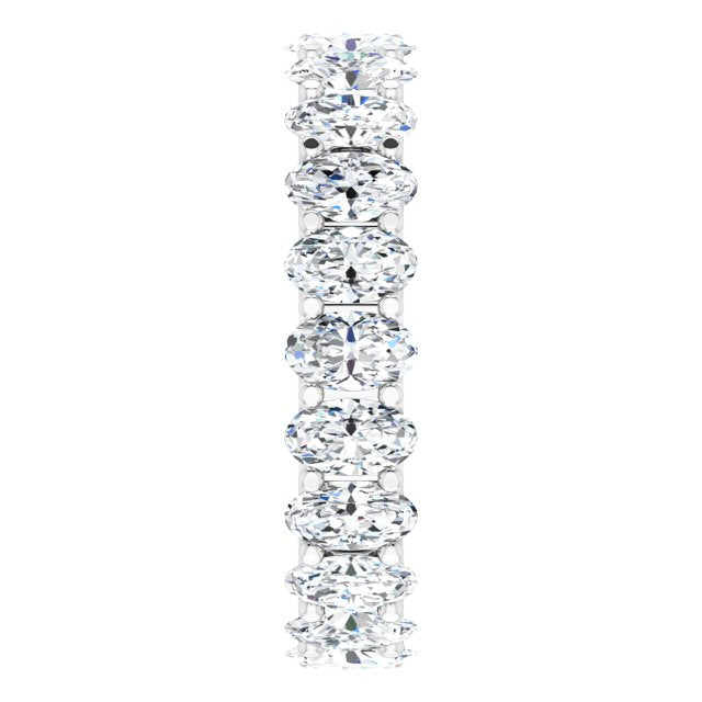 4.52 ct. Oval Diamond Eternity Band-in 14K/18K White, Yellow, Rose Gold and Platinum - Christmas Jewelry Gift -VIRABYANI