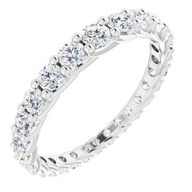 1.35 ct. Round Diamond Eternity Band Graduating Diamond Ring-VIRABYANI
