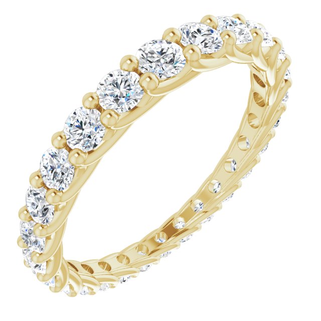 1.35 ct. Round Diamond Eternity Band-in 14K/18K White, Yellow, Rose Gold and Platinum - Christmas Jewelry Gift -VIRABYANI