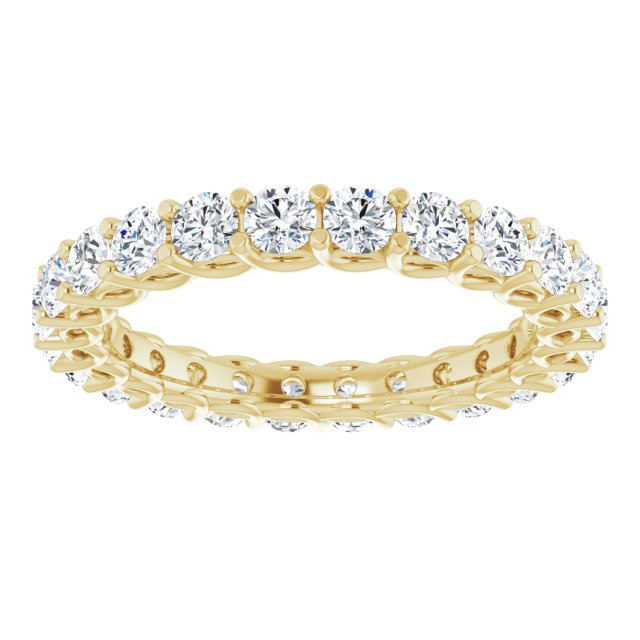 2.20 ct. Round Diamond Eternity Band-in 14K/18K White, Yellow, Rose Gold and Platinum - Christmas Jewelry Gift -VIRABYANI