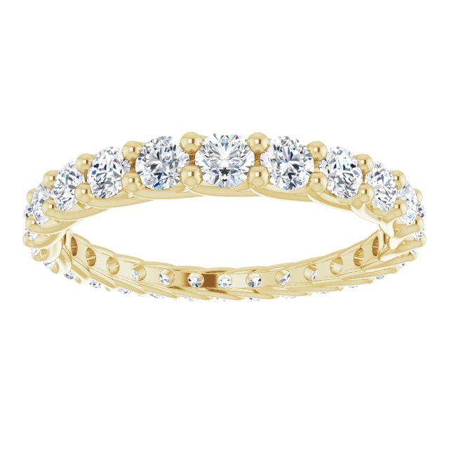 1.35 ct. Round Diamond Eternity Band-in 14K/18K White, Yellow, Rose Gold and Platinum - Christmas Jewelry Gift -VIRABYANI