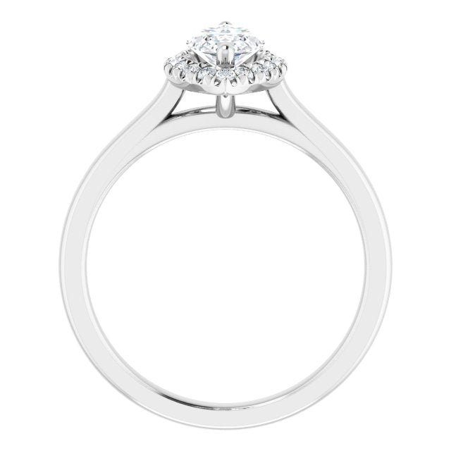 Marquise Cut Diamond Halo Engagement Ring-in 14K/18K White, Yellow, Rose Gold and Platinum - Christmas Jewelry Gift -VIRABYANI