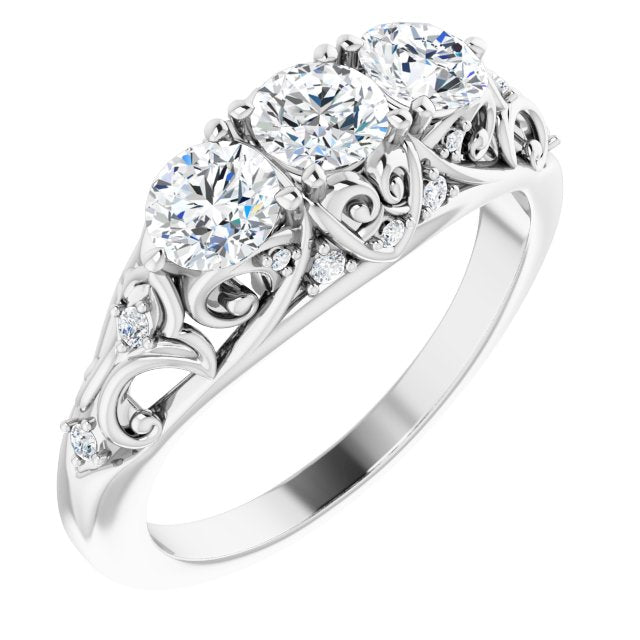 1.10 ct. Round Cut Diamond Wedding Band-in 14K/18K White, Yellow, Rose Gold and Platinum - Christmas Jewelry Gift -VIRABYANI
