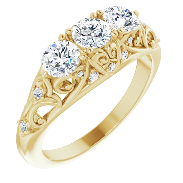 1.10 ct. Round Cut Diamond Wedding Band Hidden Accent Diamonds Anniversary Ring-VIRABYANI