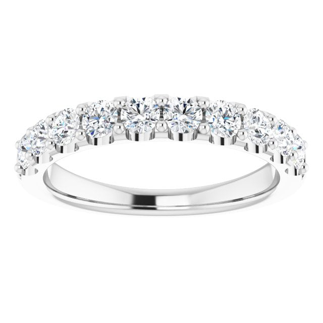 0.75 ct. Round Cut Diamond Wedding Band Classic Anniversary ring-VIRABYANI
